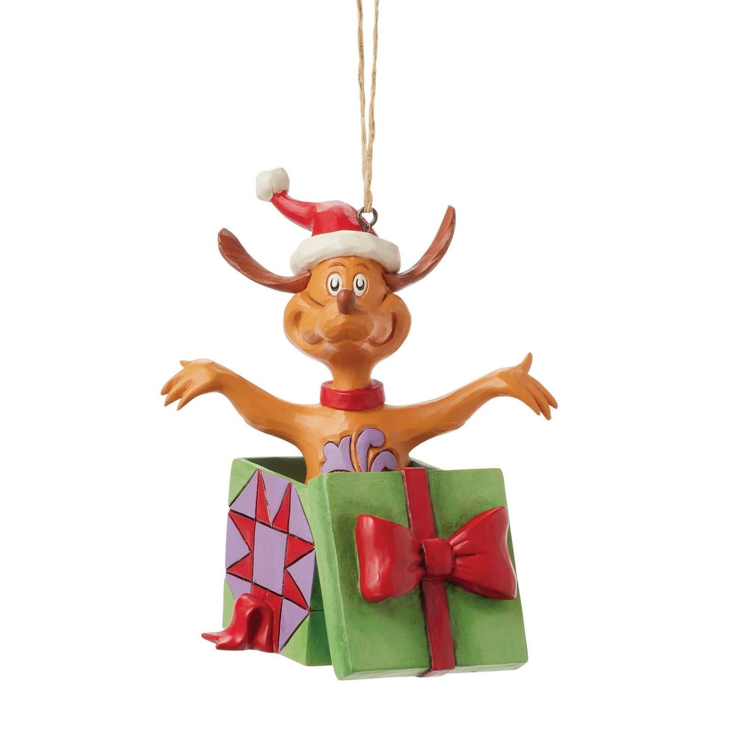 Jim Shore Grinch Max In Present Ornament