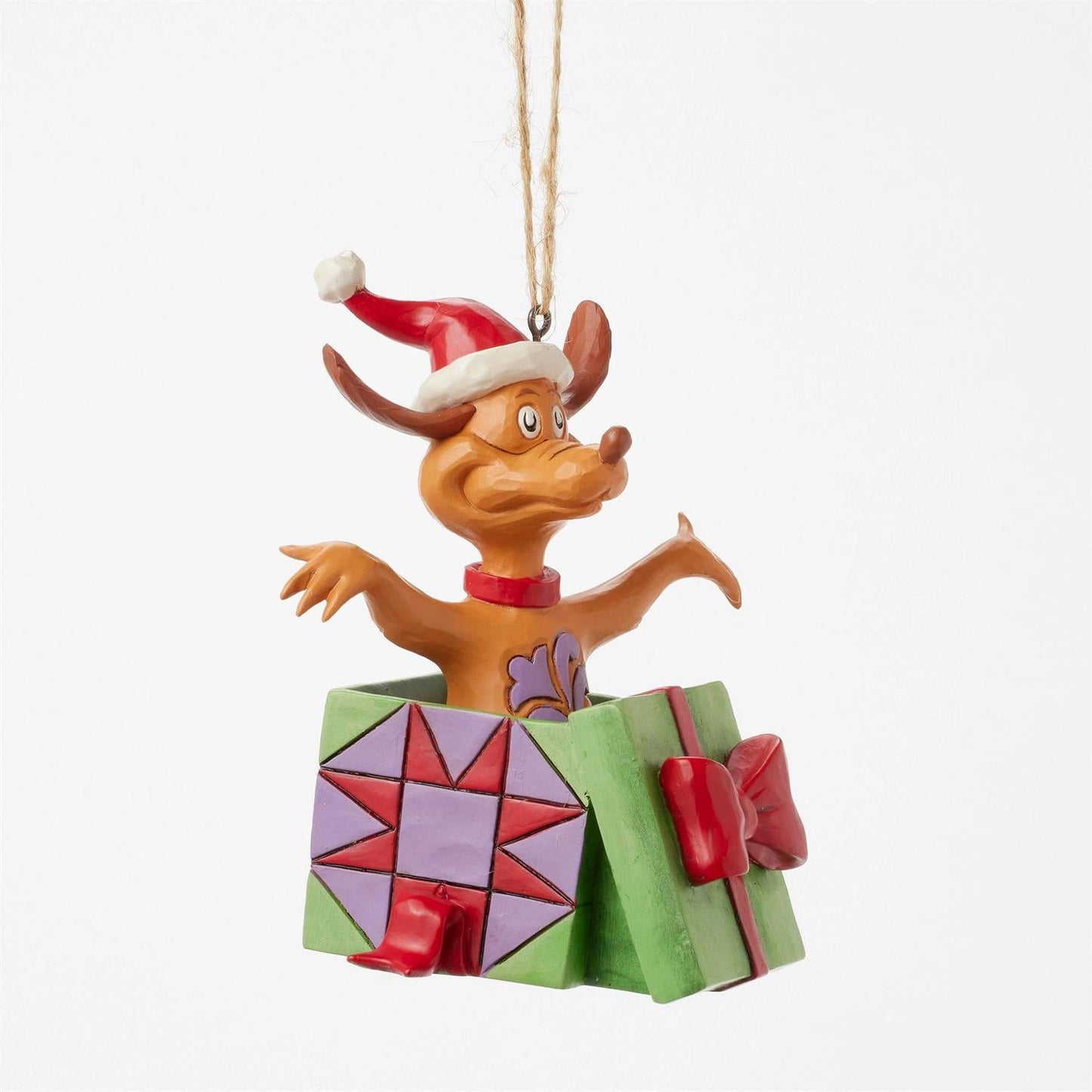 Jim Shore Grinch Max In Present Ornament