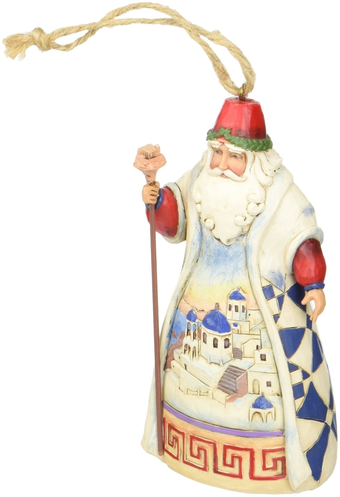 Jim Shore Heartwood Creek Greek Santa Hanging Ornament, 4.5”