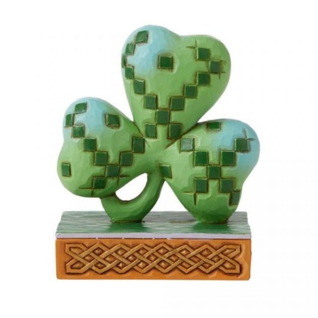Jim Shore Heartwood Creek Irish Knot Shamrock Miniature Figurine, 3.5 Inch