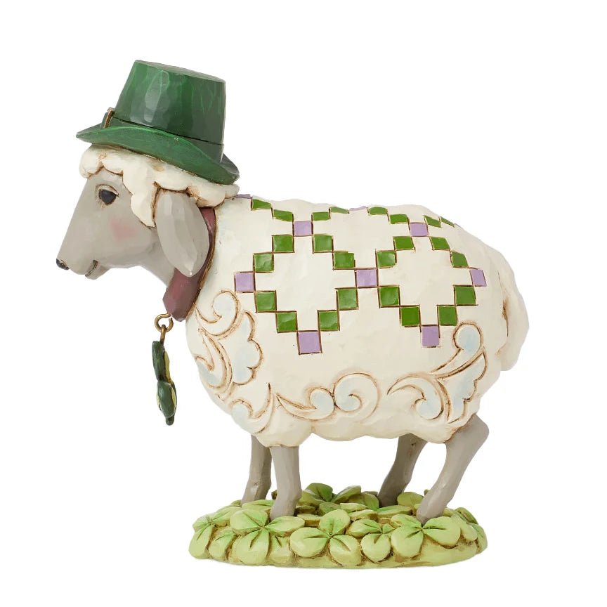 Jim Shore Heartwood Creek "Irish Woolie" in Clover Patch Figurine