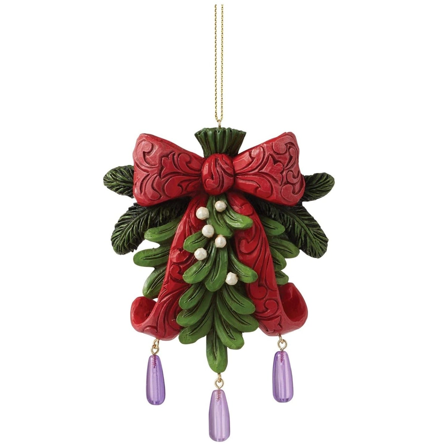 Jim Shore Heartwood Creek Legend of Mistletoe Series Ornament, 4.33 Inch