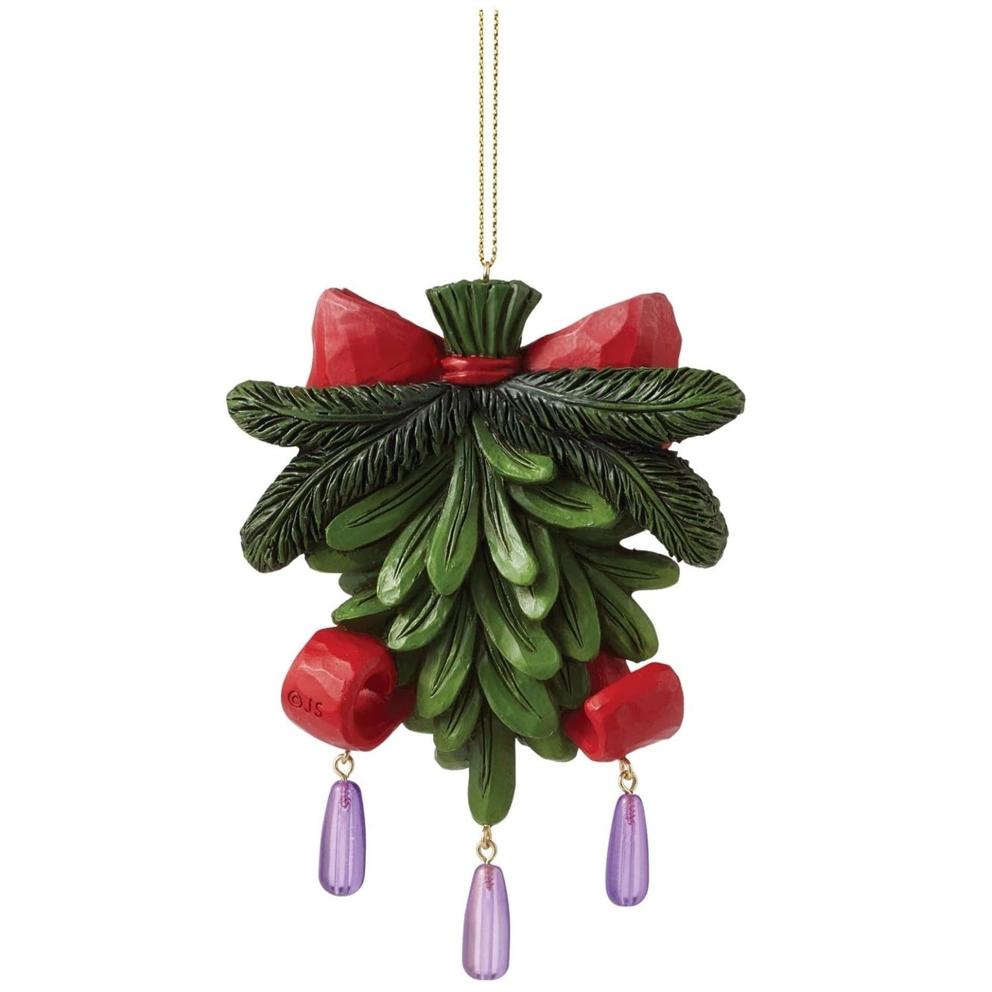 Jim Shore Heartwood Creek Legend of Mistletoe Series Ornament, 4.33 Inch