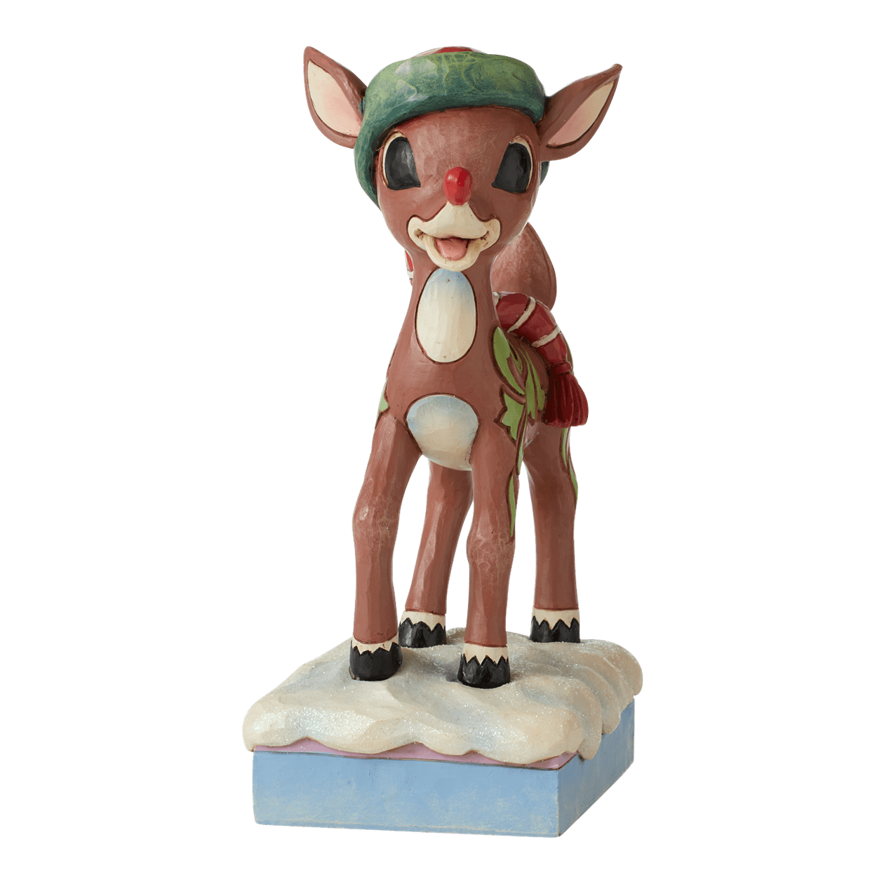 Jim Shore Heartwood Creek Rudolph in Hat Figurine, 6.89 Inch