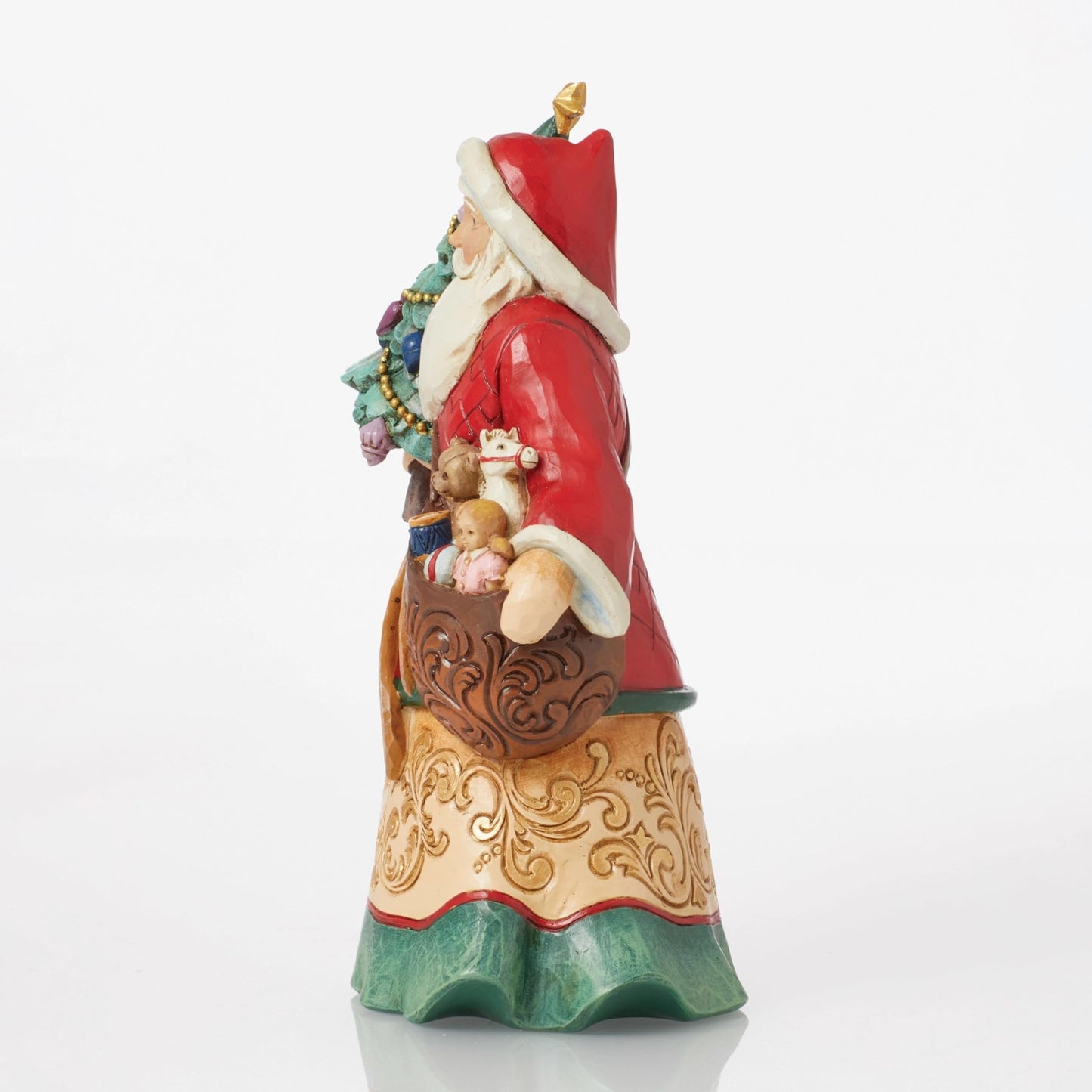 Jim Shore Heartwood Creek "Sharing Merriment and Cheer" Santa Figurine, 8"