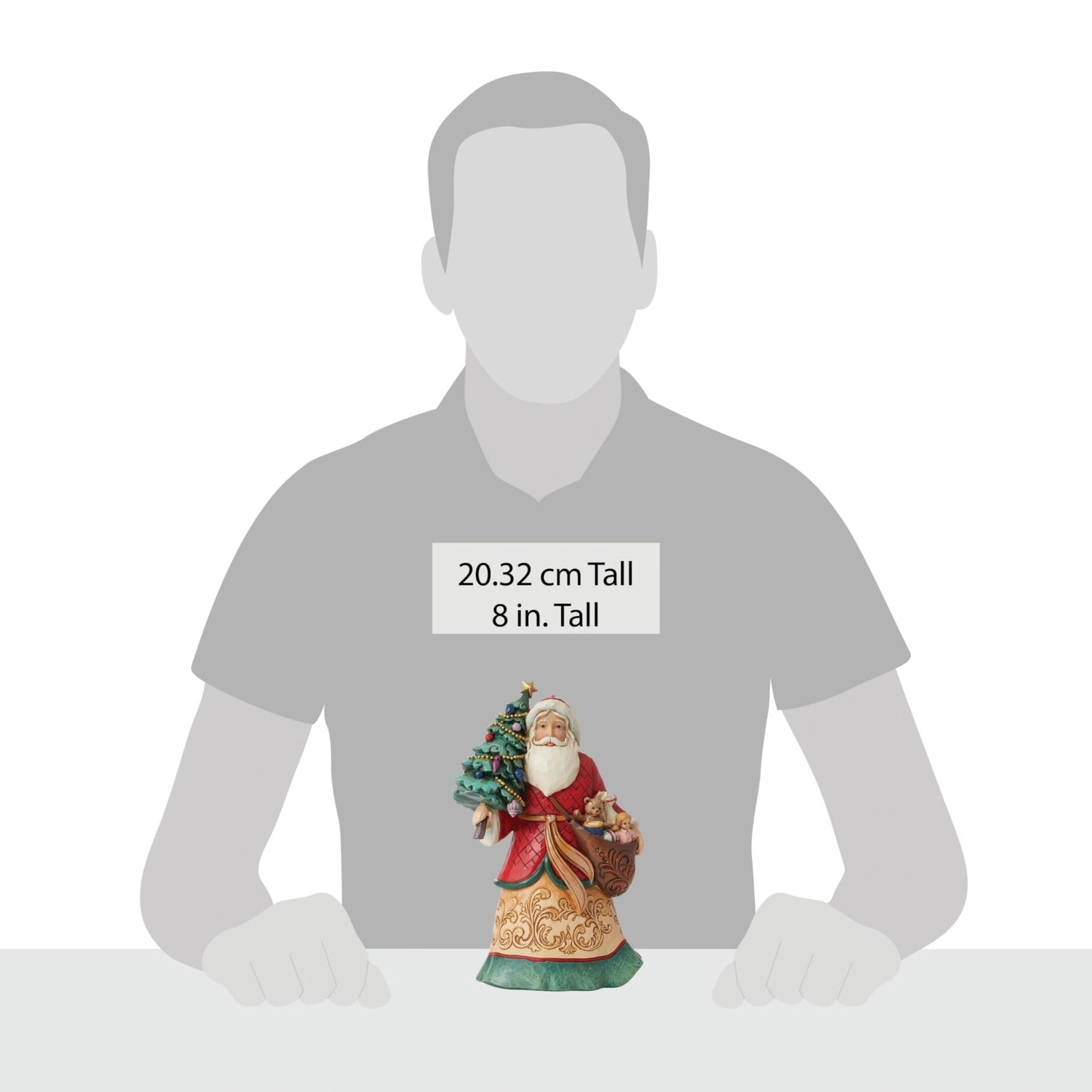 Jim Shore Heartwood Creek "Sharing Merriment and Cheer" Santa Figurine, 8"