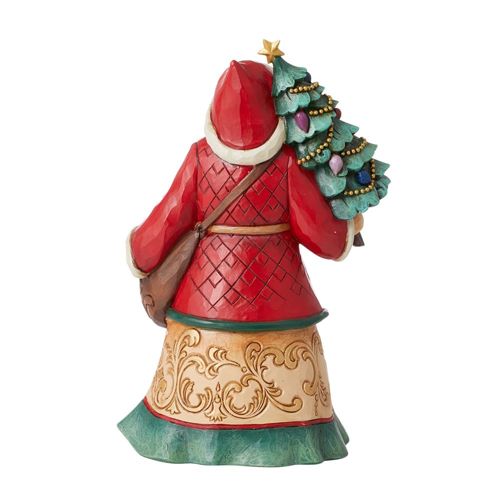 Jim Shore Heartwood Creek "Sharing Merriment and Cheer" Santa Figurine, 8"