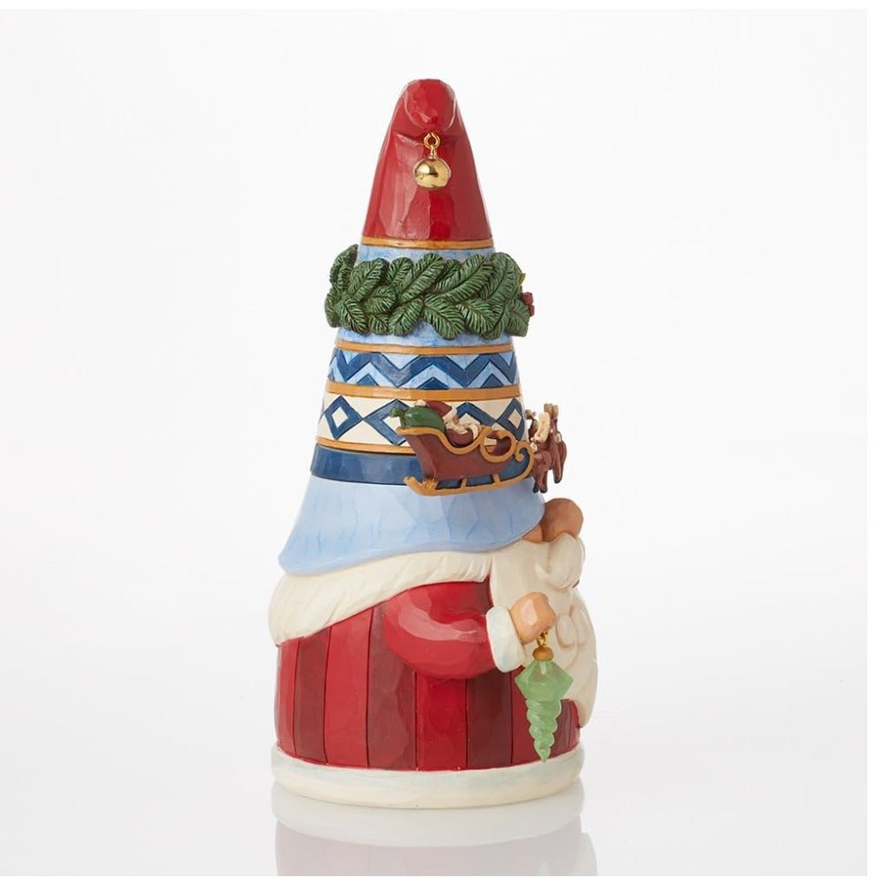 Jim Shore "Merriment Full Circle" Gnome Rotating Sleigh Around