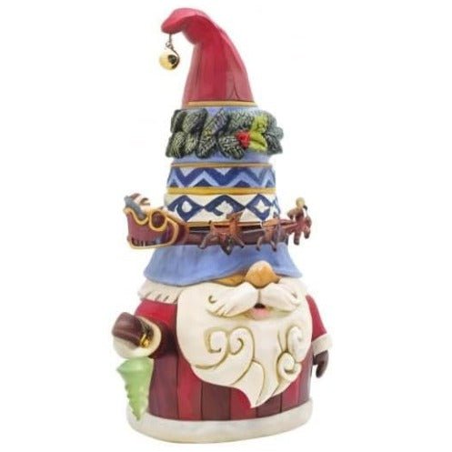 Jim Shore "Merriment Full Circle" Gnome Rotating Sleigh Around