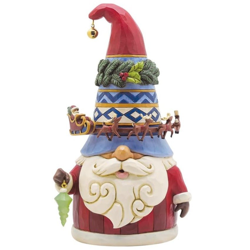 Jim Shore "Merriment Full Circle" Gnome Rotating Sleigh Around