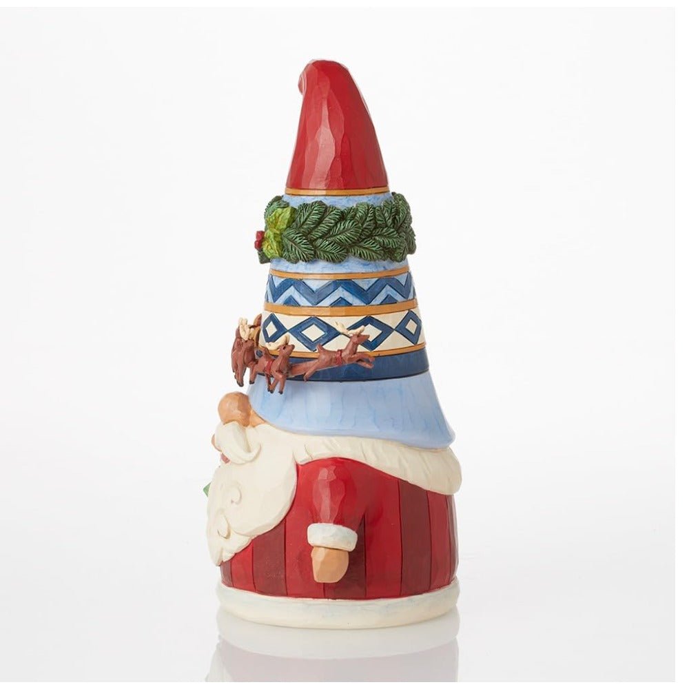 Jim Shore "Merriment Full Circle" Gnome Rotating Sleigh Around