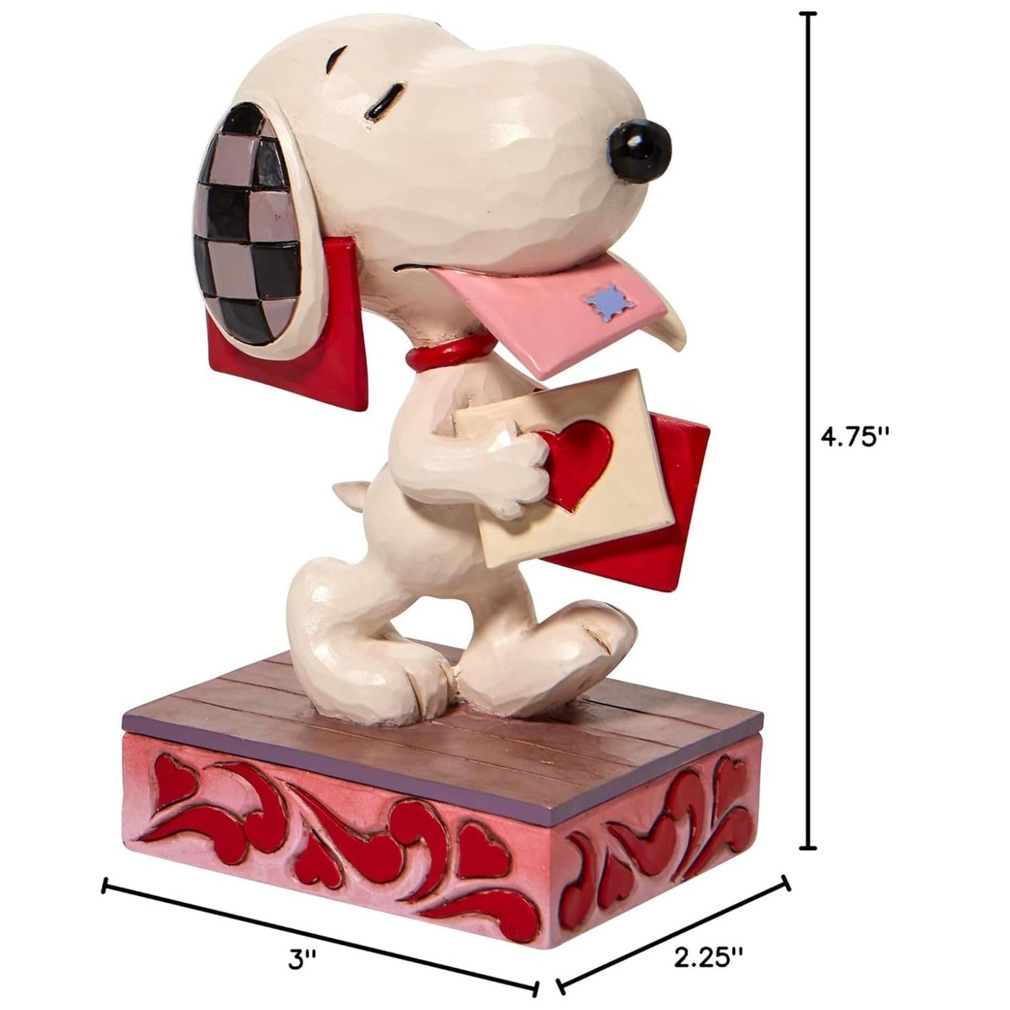Jim Shore Peanuts Snoopy Holding Valentines Figurine