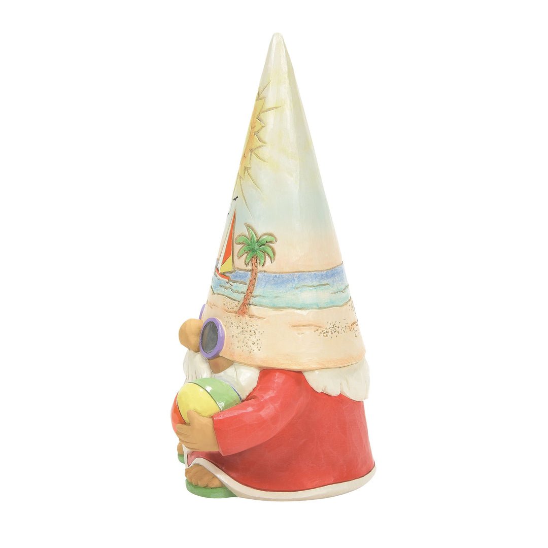 Jim Shore "Time for a shell - ebration!" Coastal Gnome Beachball Figurine