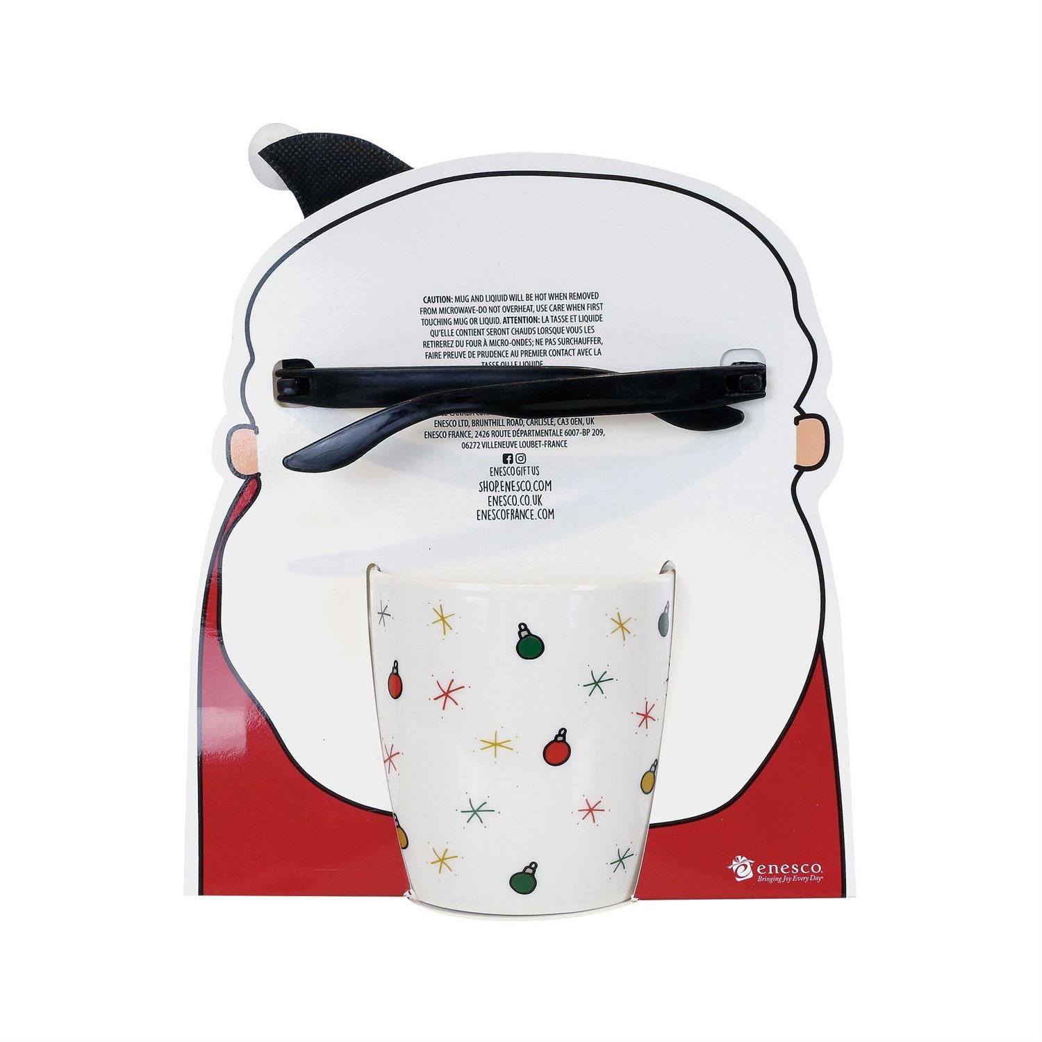 Jolly Santa Mug and Glasses Set, 12oz