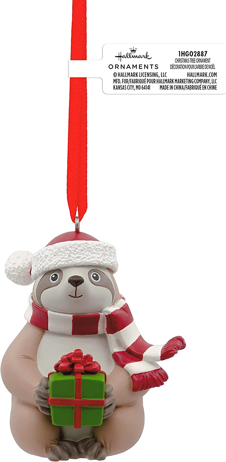 Jolly Sloth Tree Trimmer Ornament