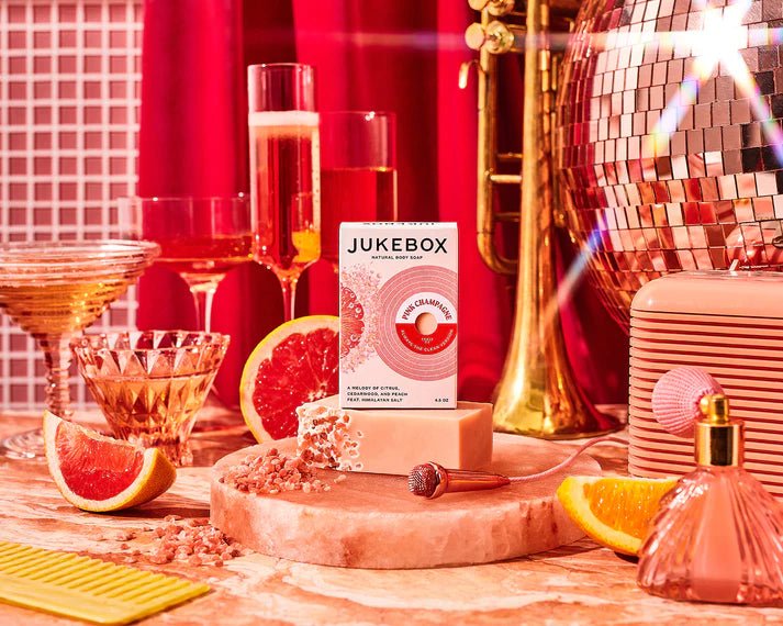 Jukebox All Natural Bar Soap, Pink Champagne