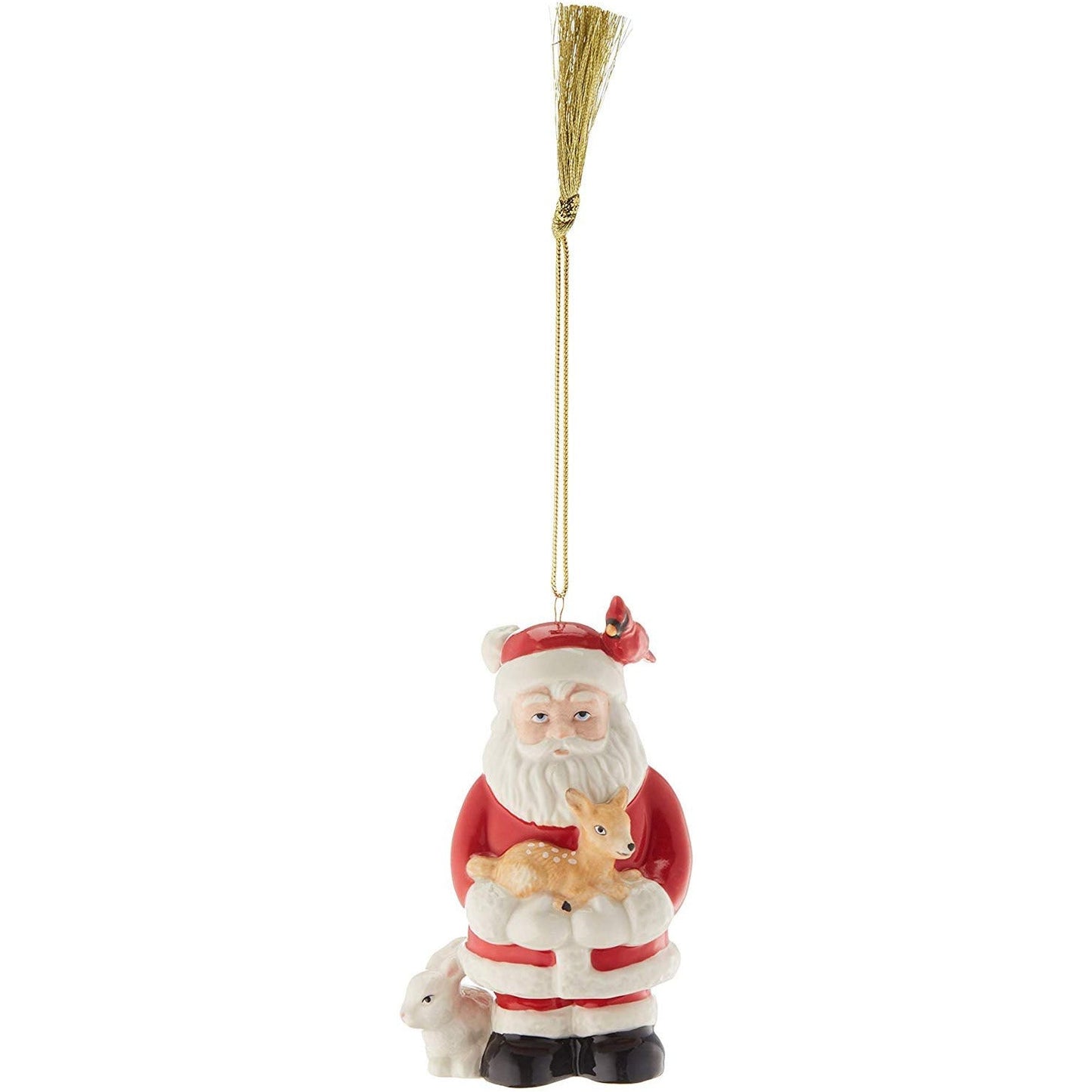 Lenox 2018 Woodland Santa Ornament