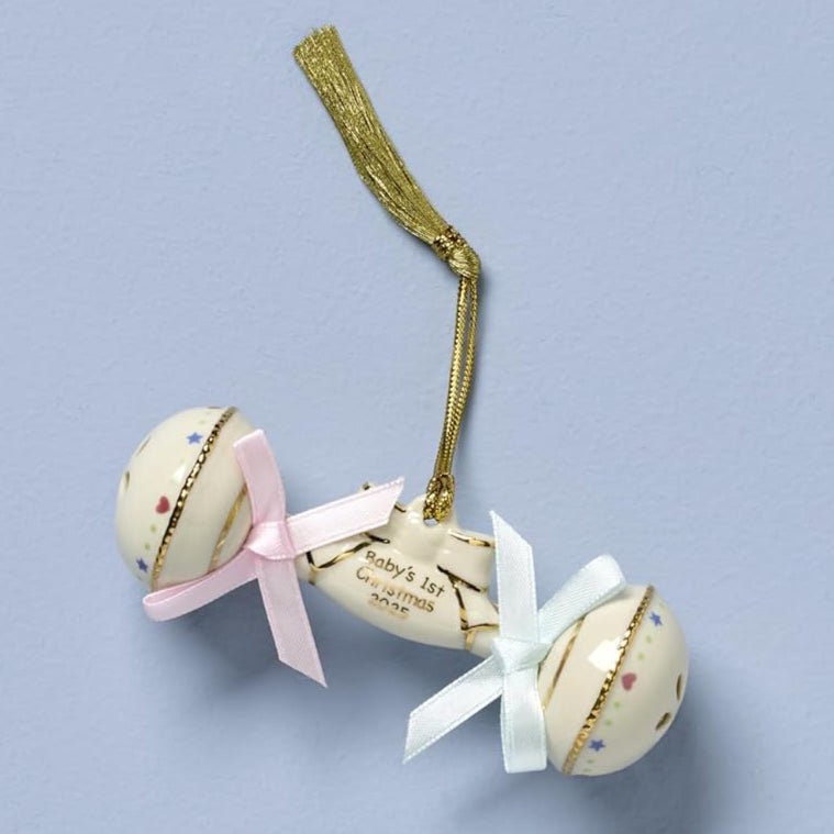 Lenox 2025 Baby's 1st Christmas Rattle Ornament