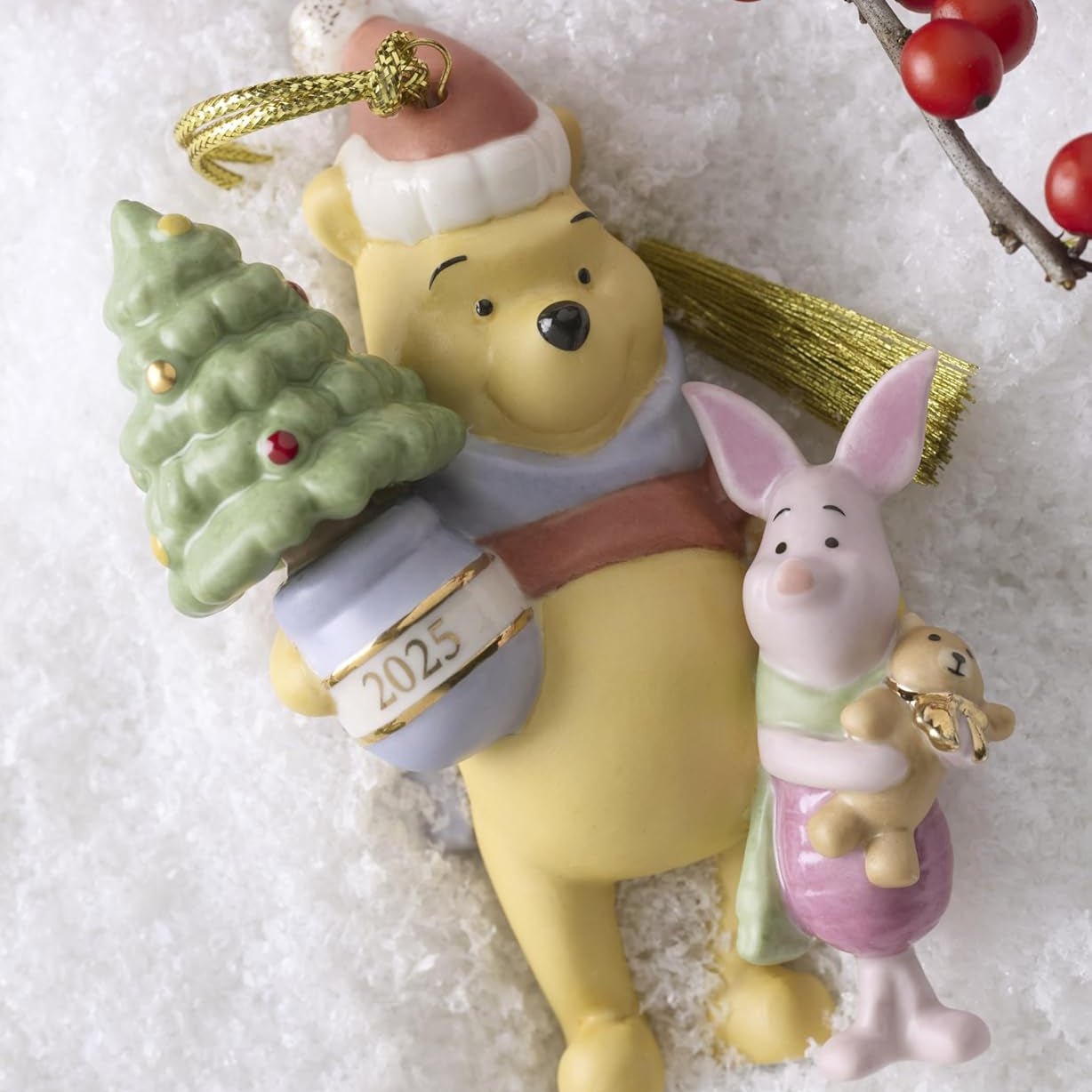 Lenox 2025 Winnie The Pooh & Piglet Christmas Ornament
