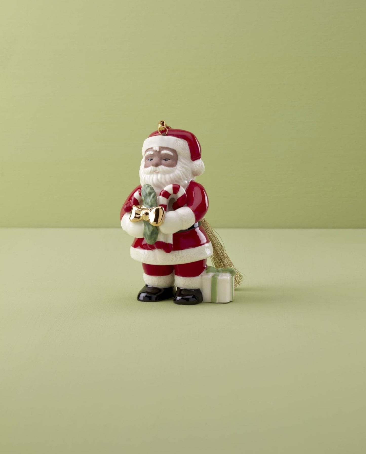 Lenox 896337 African American Santa with Pickle Ornament