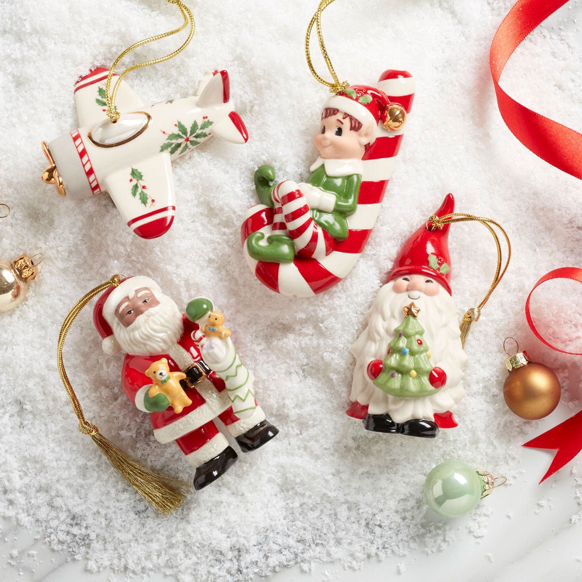 Lenox African American Santa & Stocking Ornament