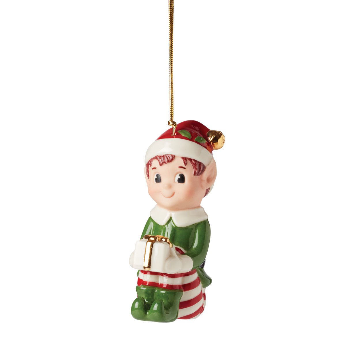 Lenox Elf Ornament, 0.31, Green