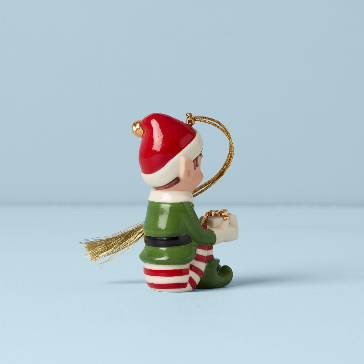 Lenox Elf Ornament, 0.31, Green