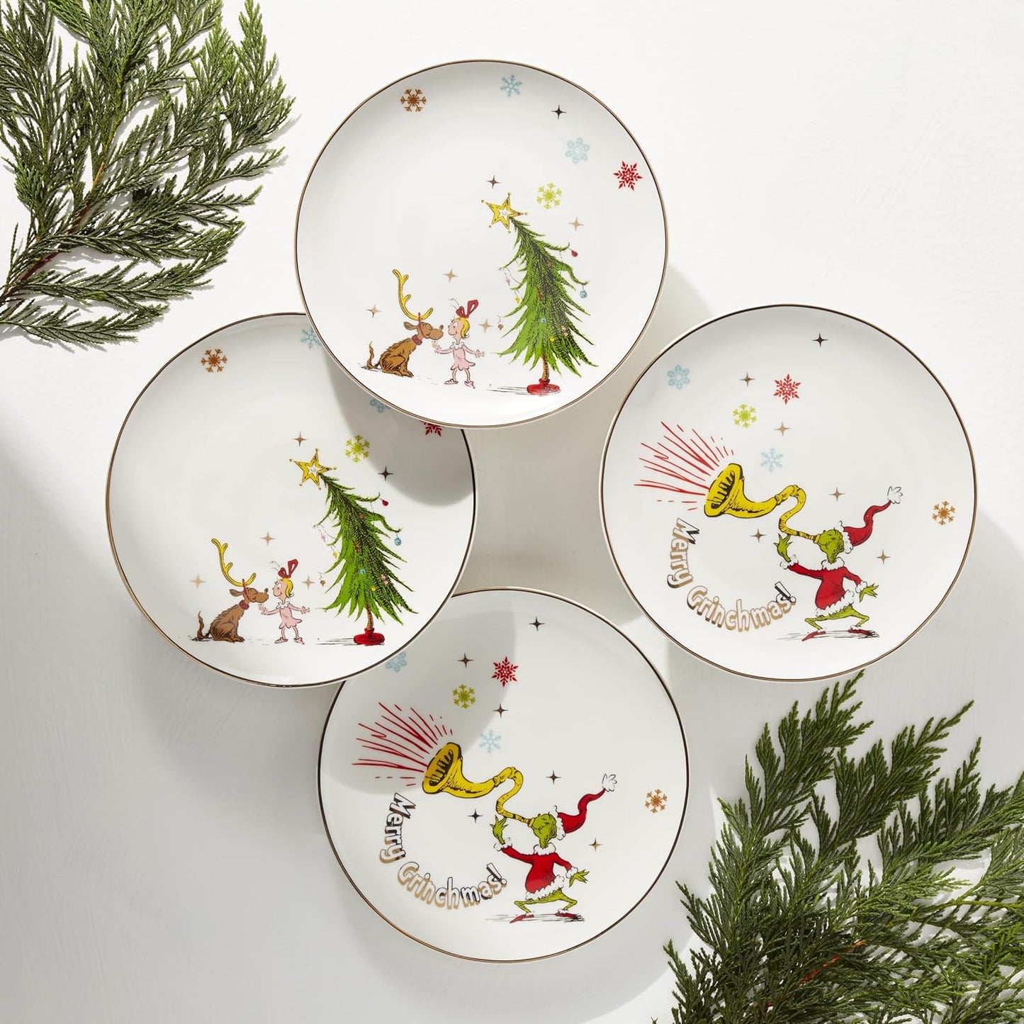 Lenox Merry Grinchmas Accent Plates (Set of 4)