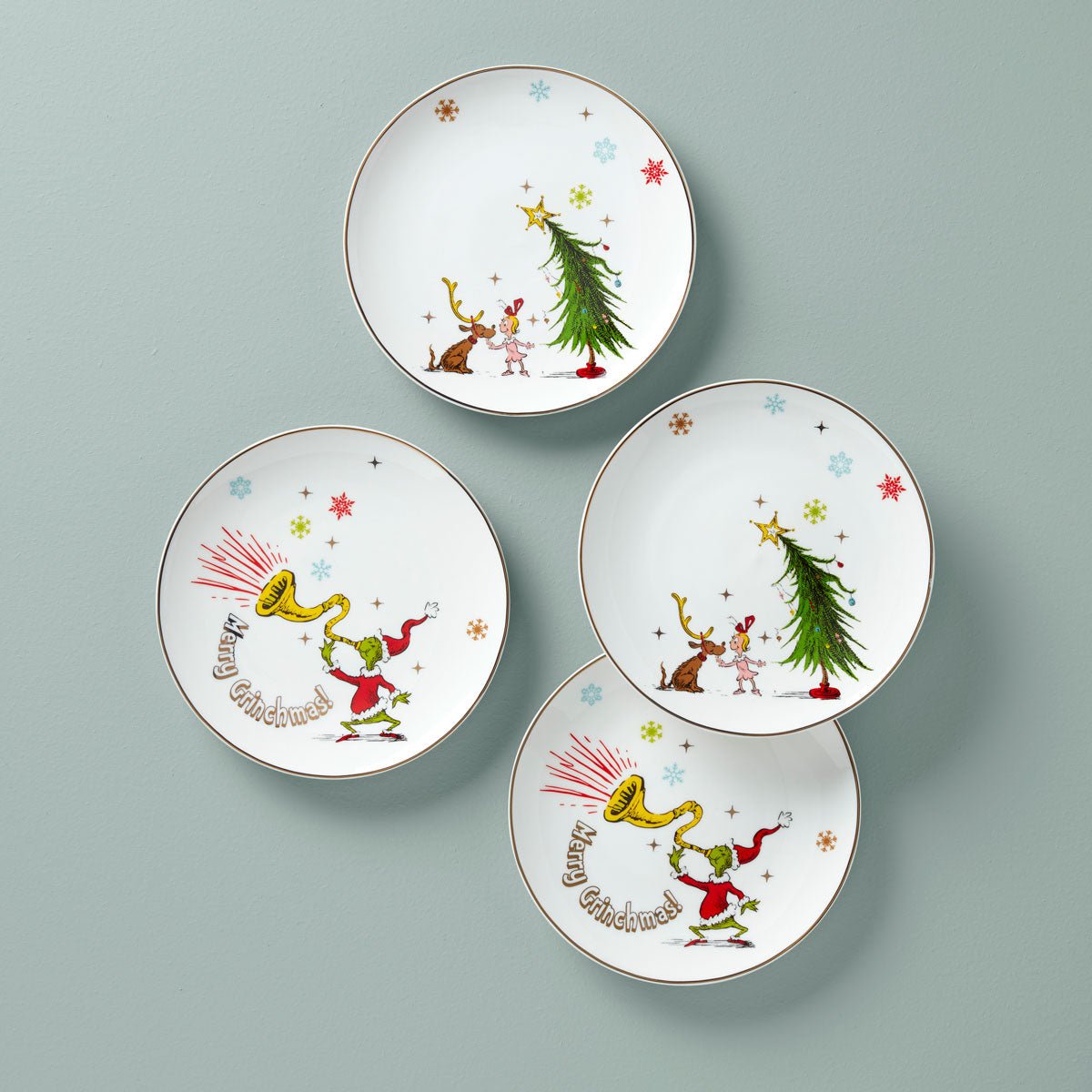 Lenox Merry Grinchmas Accent Plates (Set of 4)
