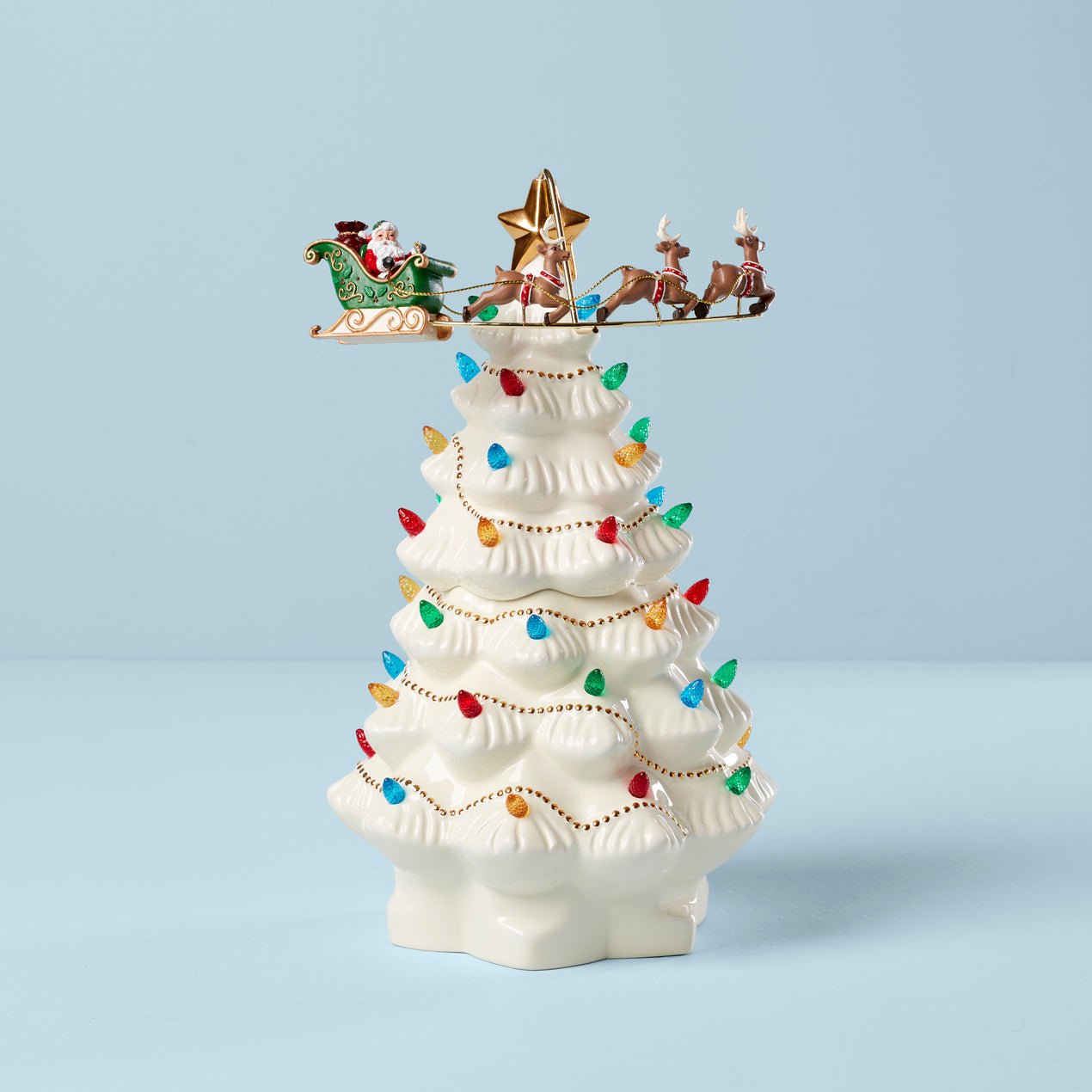 Lenox Treasured Traditions Tree with Flying Santa