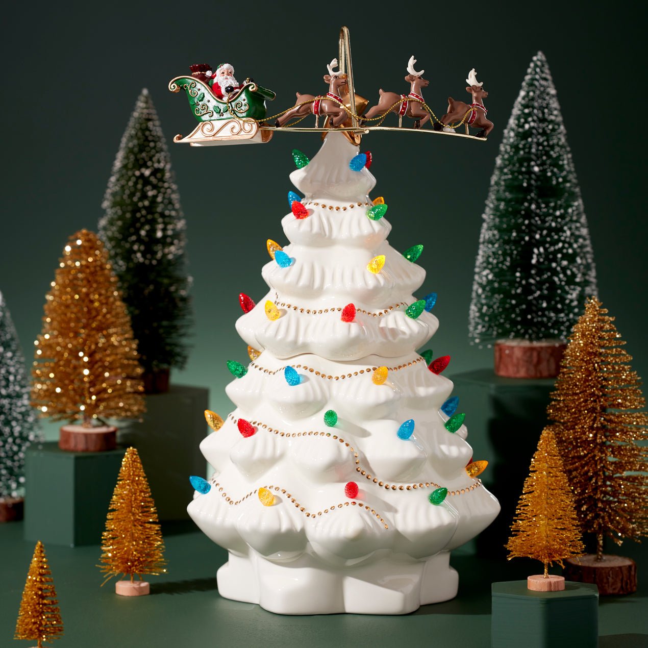 Lenox Treasured Traditions Tree with Flying Santa