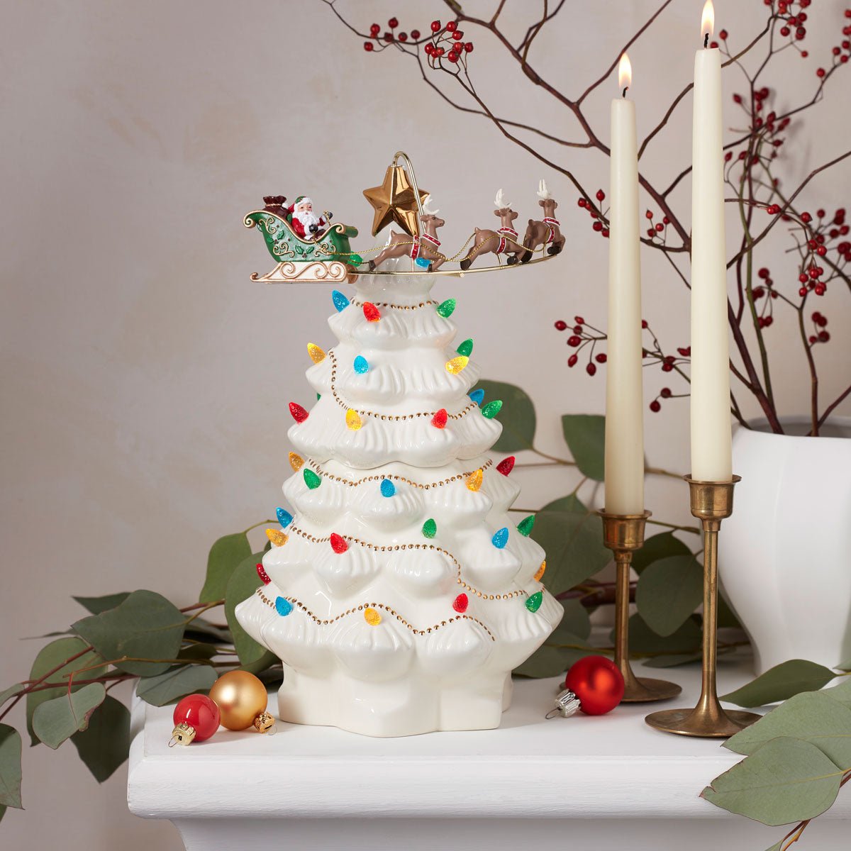 Lenox Treasured Traditions Tree with Flying Santa
