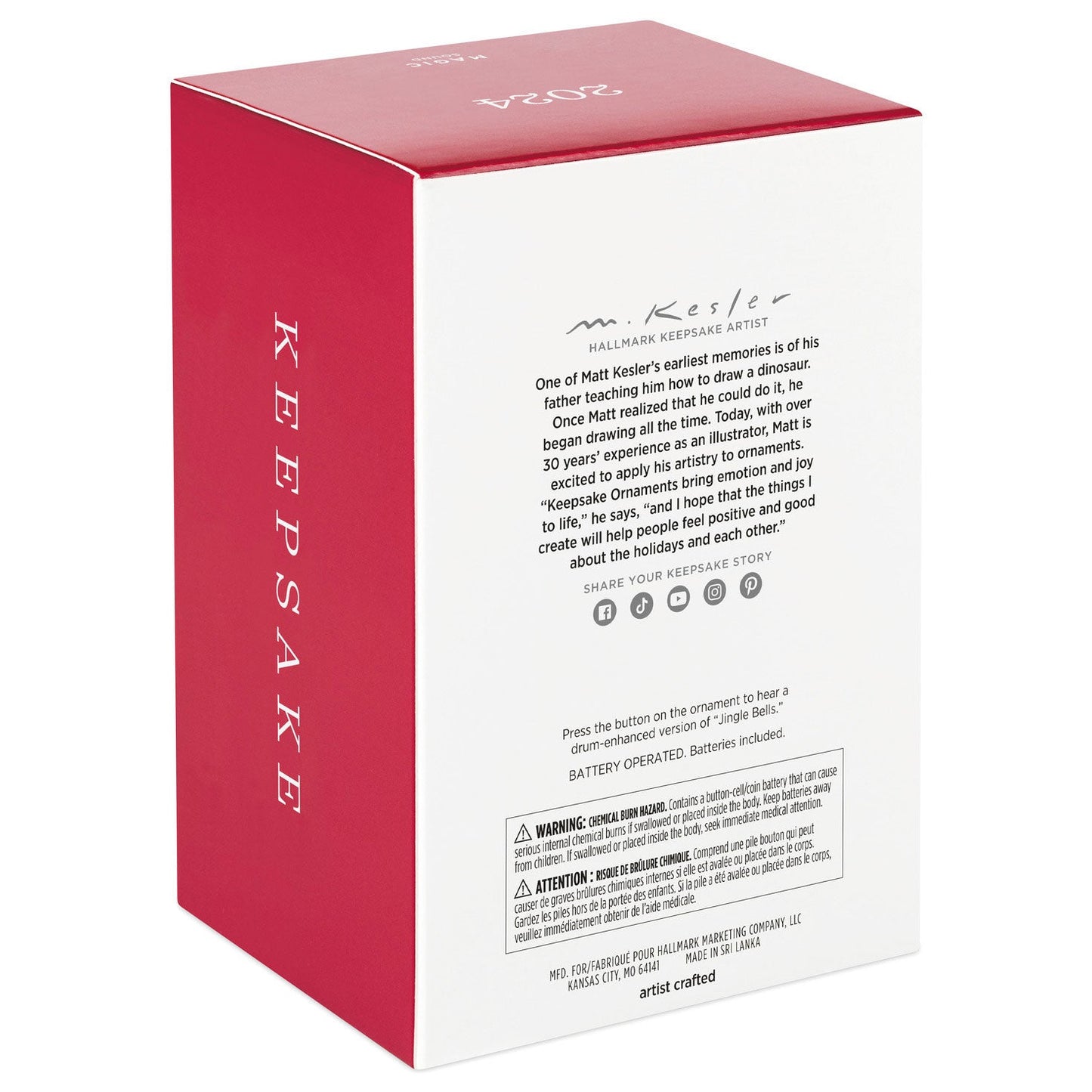 Little Drummer Bear Musical 2024 Keepsake Ornament