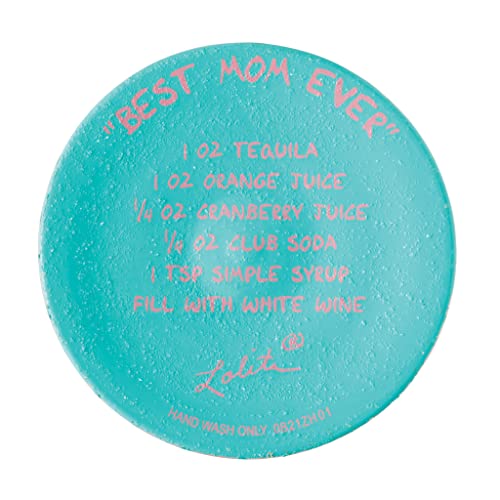 Lolita Best Mom Ever Hand-Painted Artisan Wine Glass, 15 oz.
