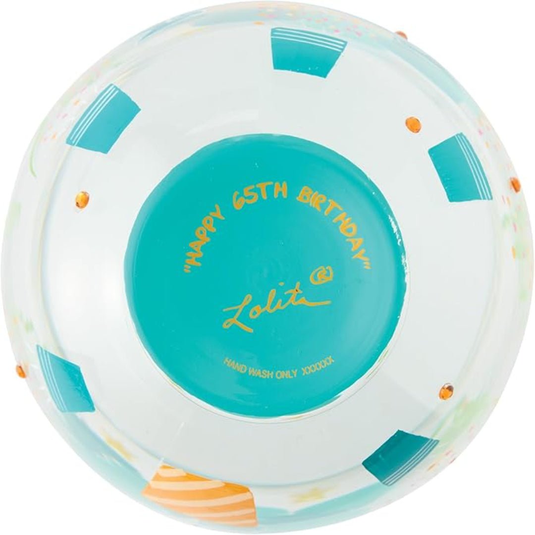 Lolita Happy 65th Birthday Stemless Wine Glass, 20 oz