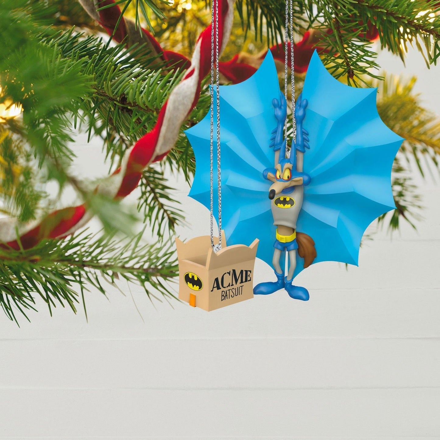Looney Tunes Wile E. Coyote as Batman, 2023 Keepsake Ornaments, Set of 2