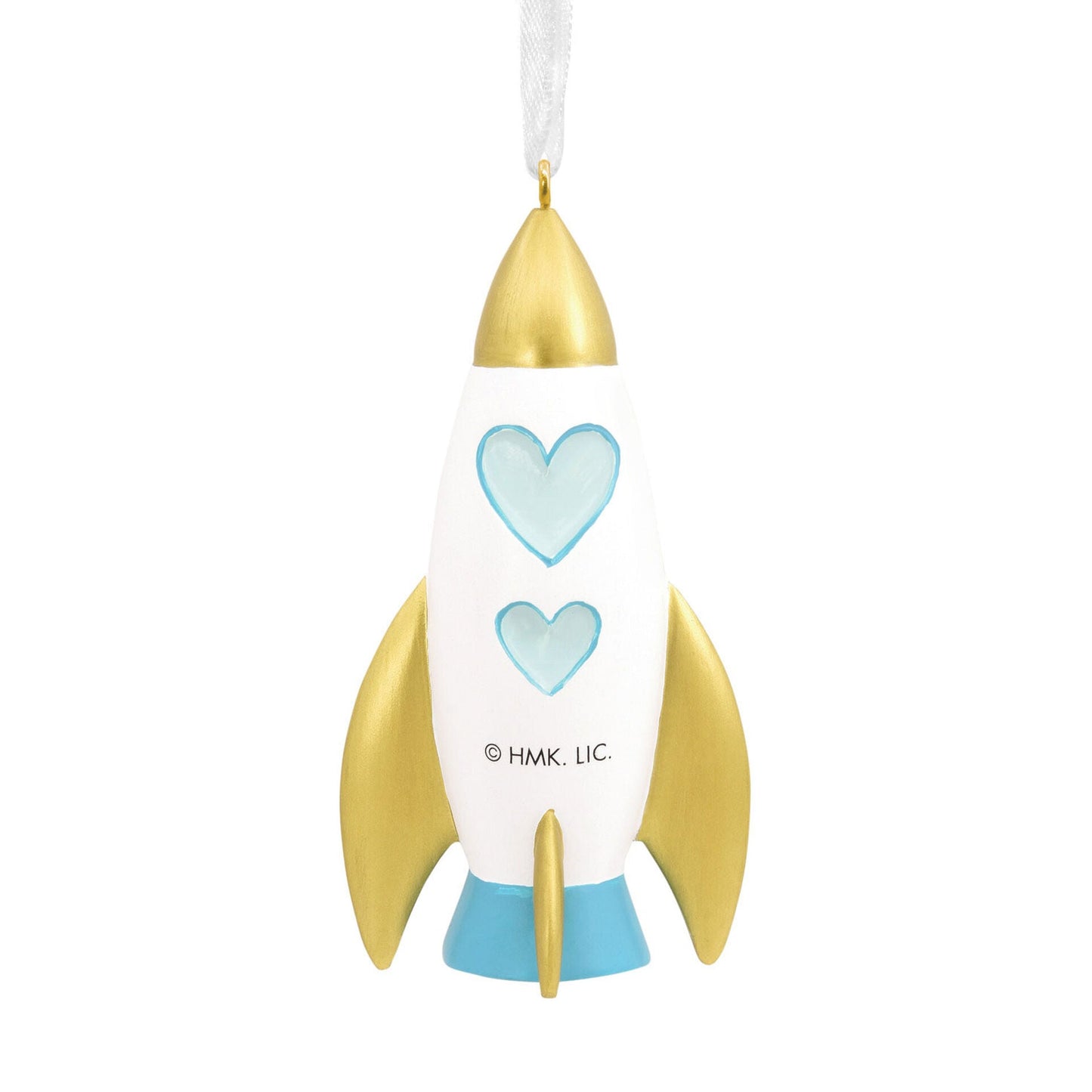 Love You to the Moon and Back Rocket Ship Tree Trimmer Ornament