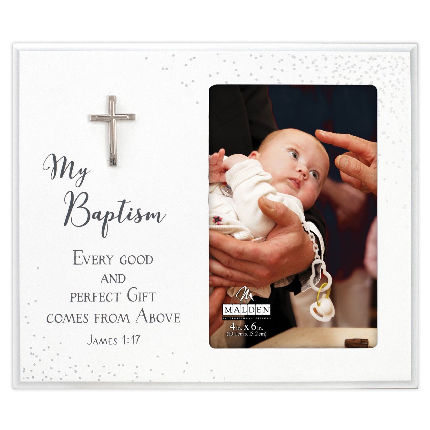 Malden 4X6 My Baptism With Confetti Picture Frame