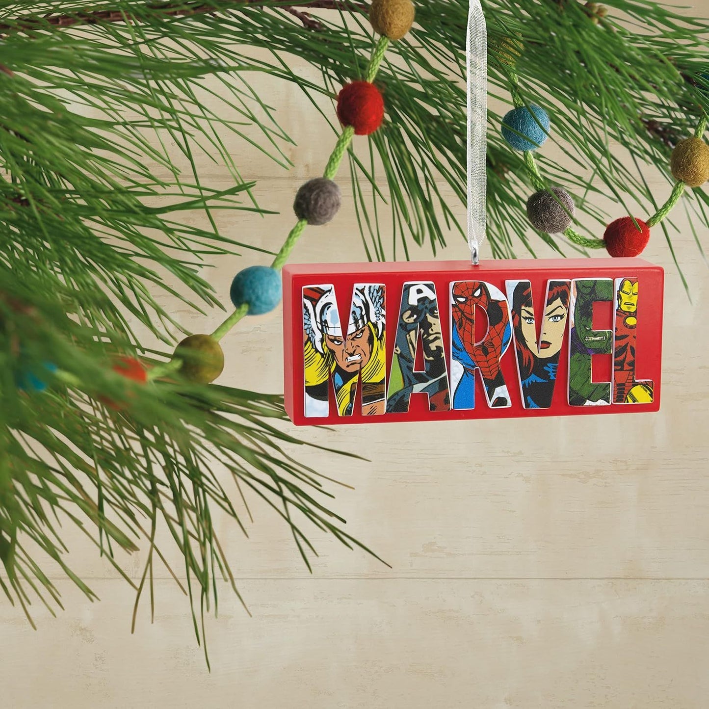 Marvel Comics Heroes and Villains Logo Hallmark Ornament