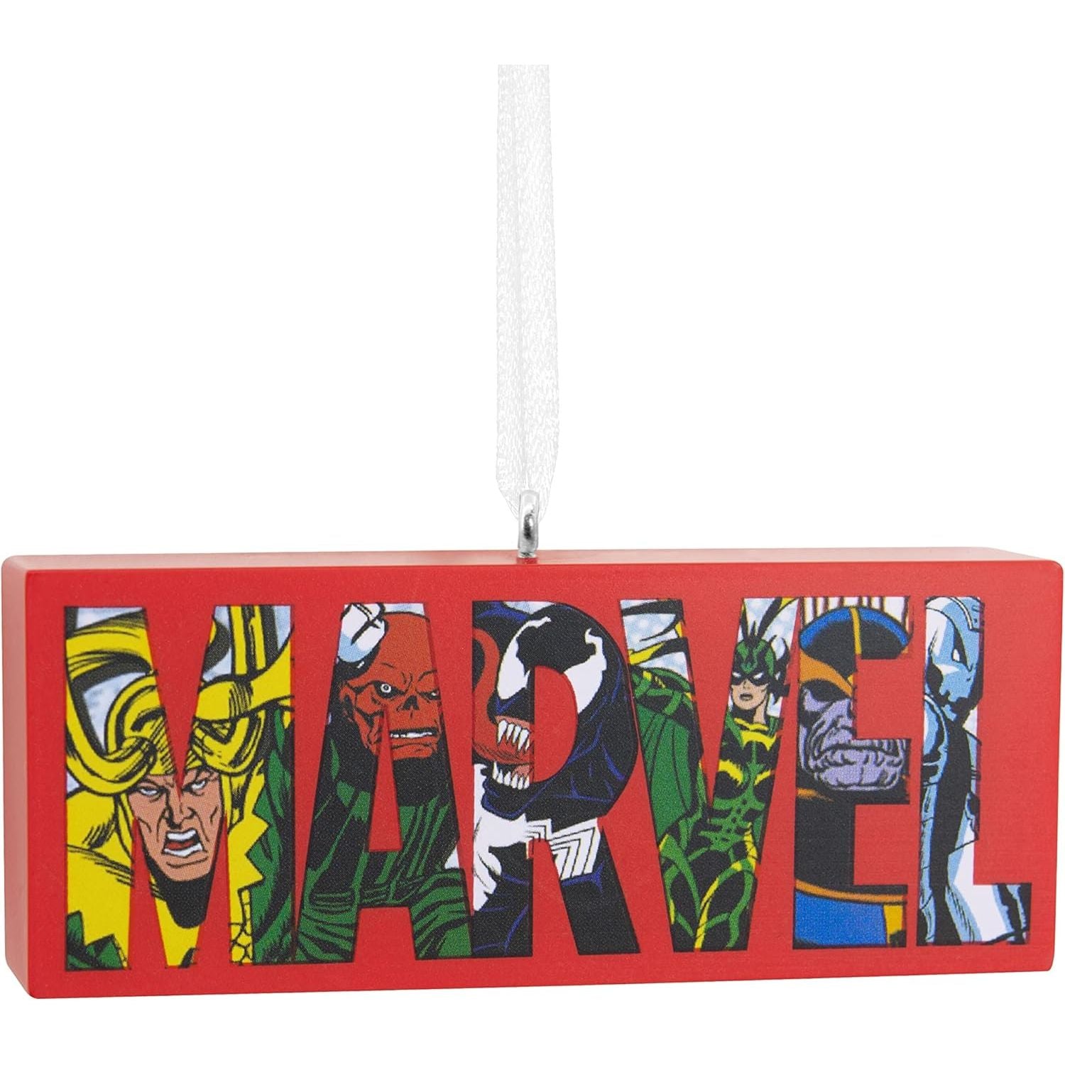 Marvel Comics Heroes and Villains Logo Hallmark Ornament