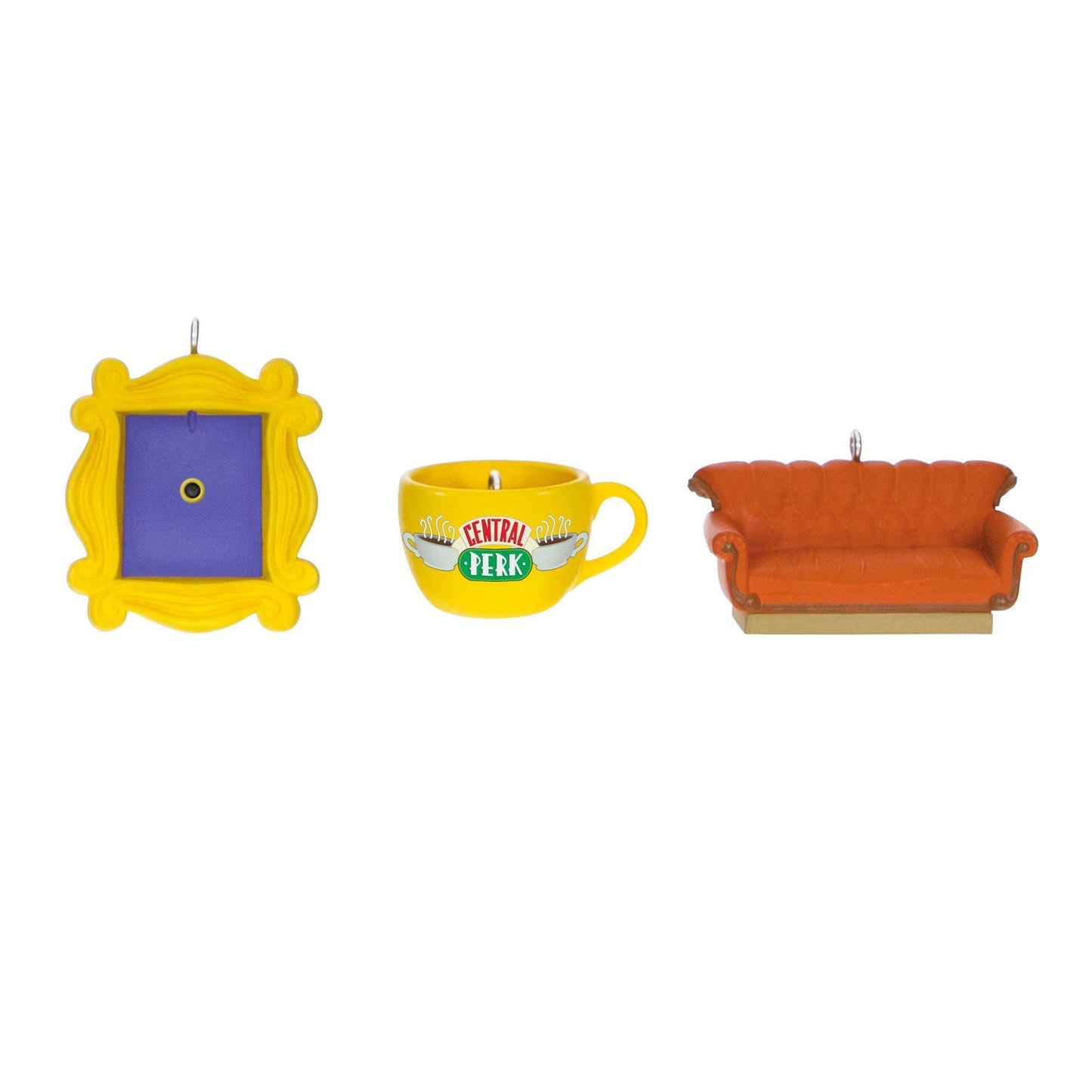 Mini Friends Coffee Cup, Frame and Couch, 2023 Keepsake Ornaments, Set of 3