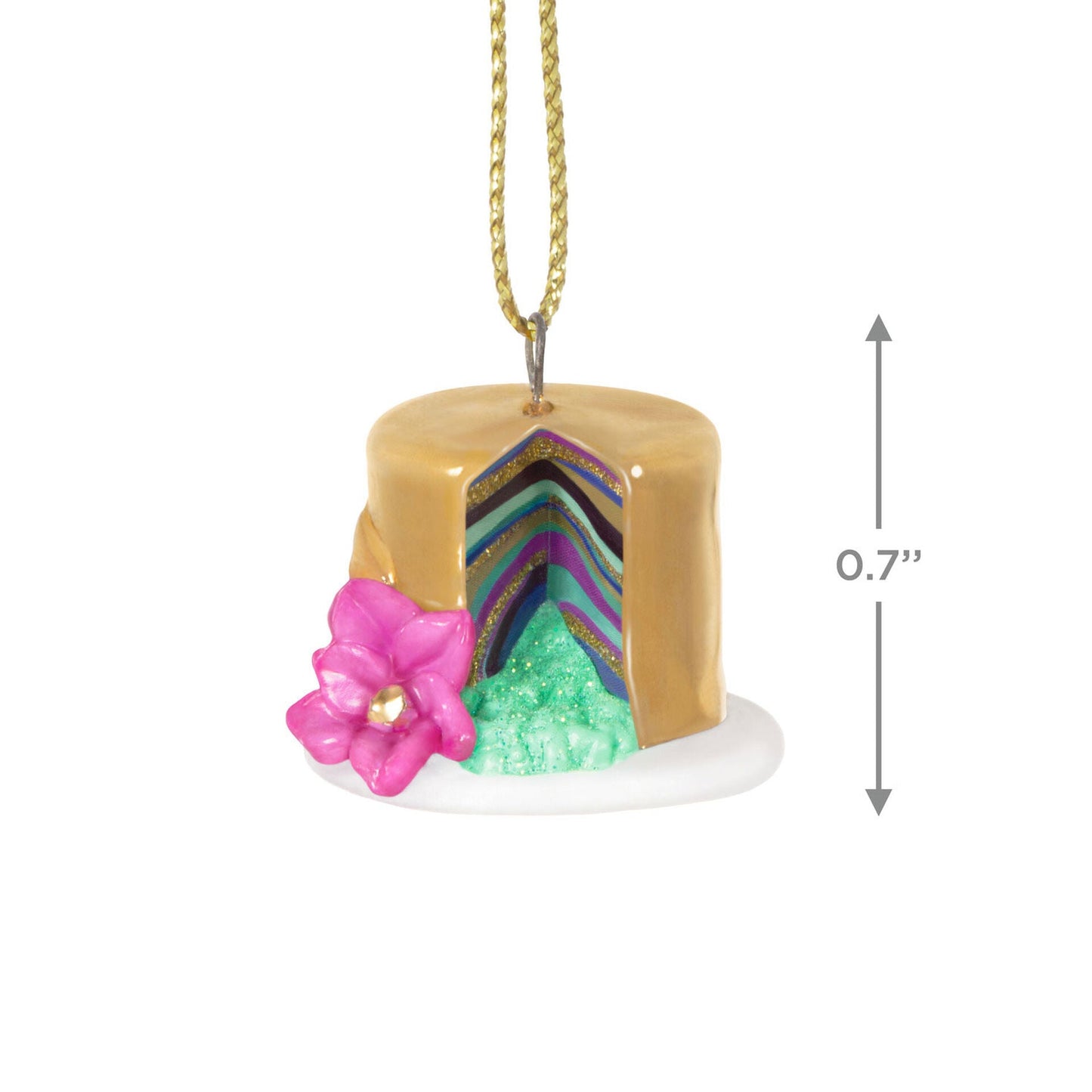 Mini Let's Celebrate!, 0.7", Porcelain and Metal, 2023 Keepsake Ornament