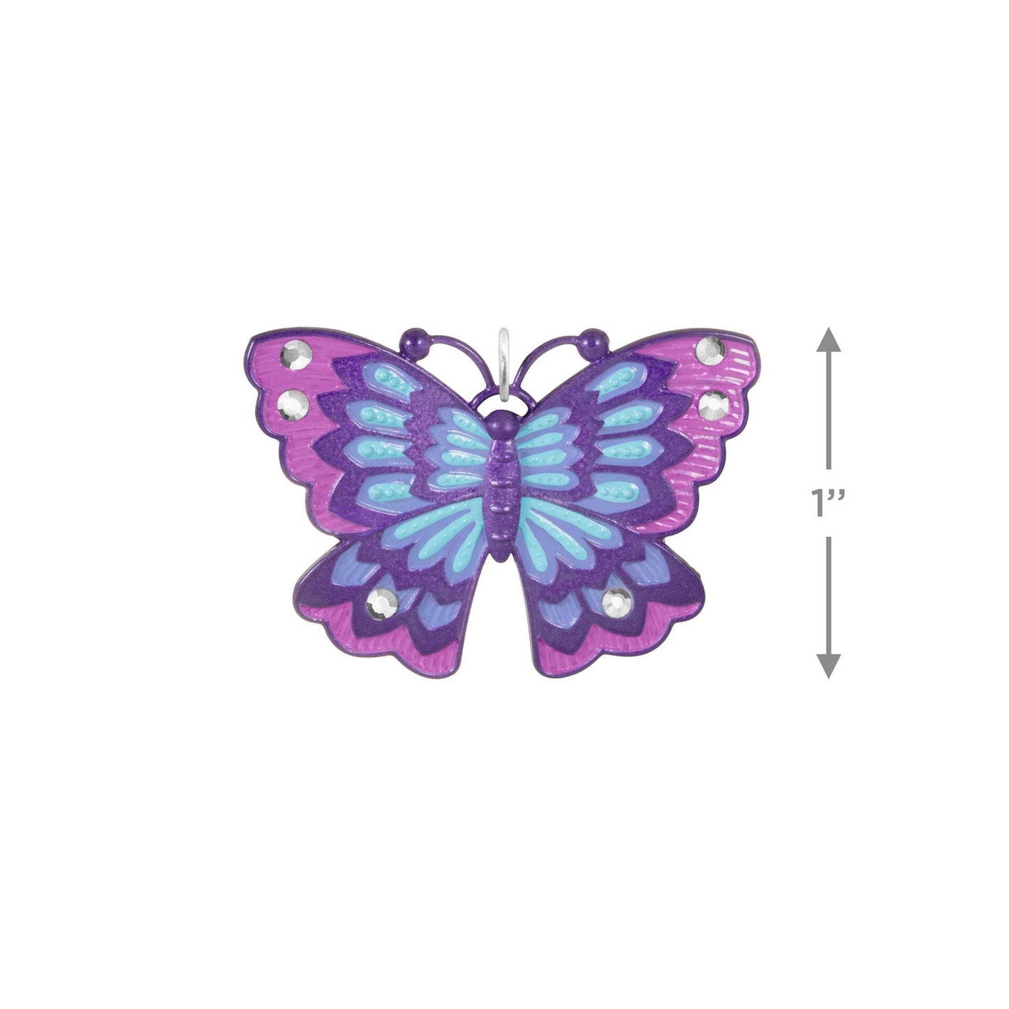 Mini Little Purple Butterfly Metal Ornament, 1", 2023 Keepsake Ornament