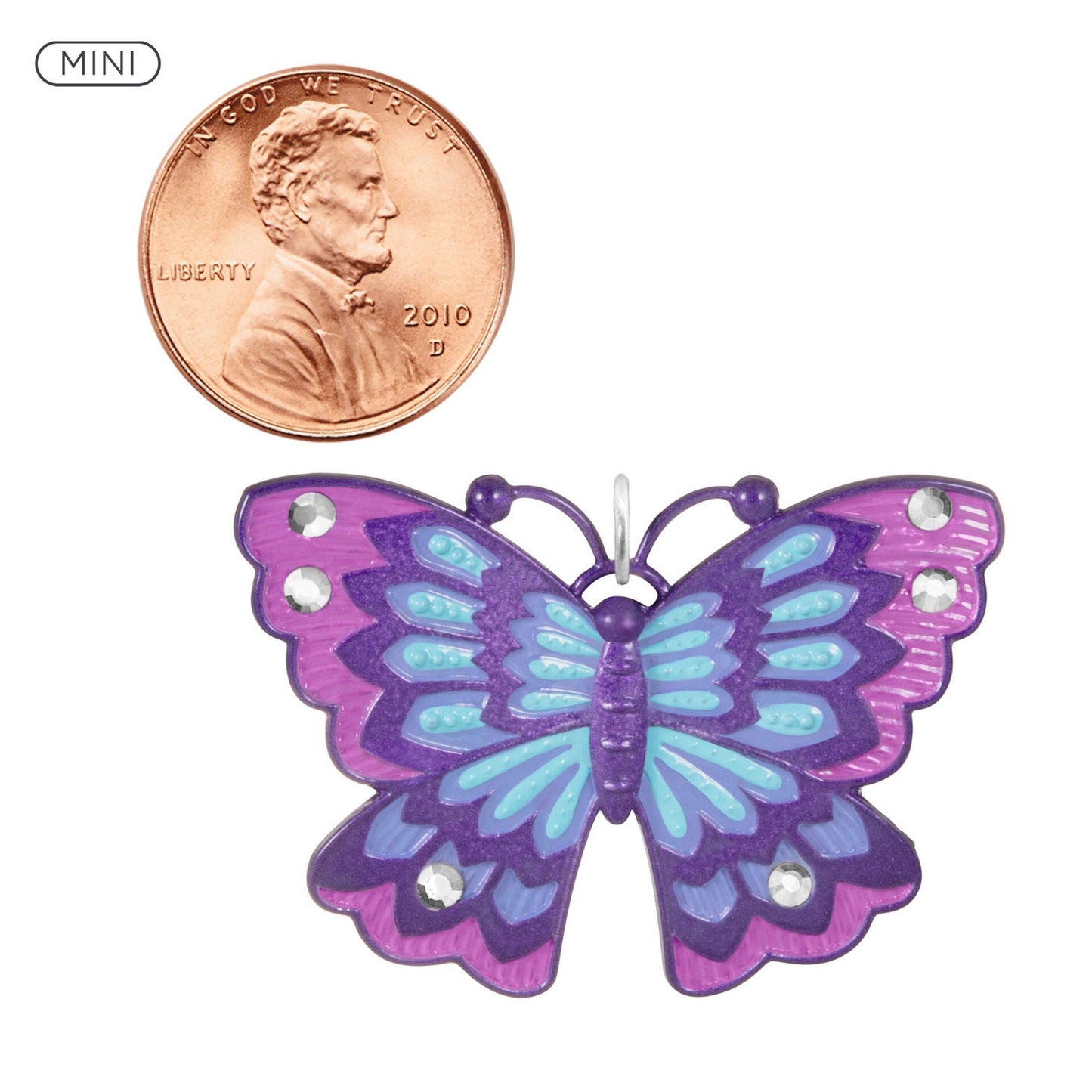 Mini Little Purple Butterfly Metal Ornament, 1", 2023 Keepsake Ornament