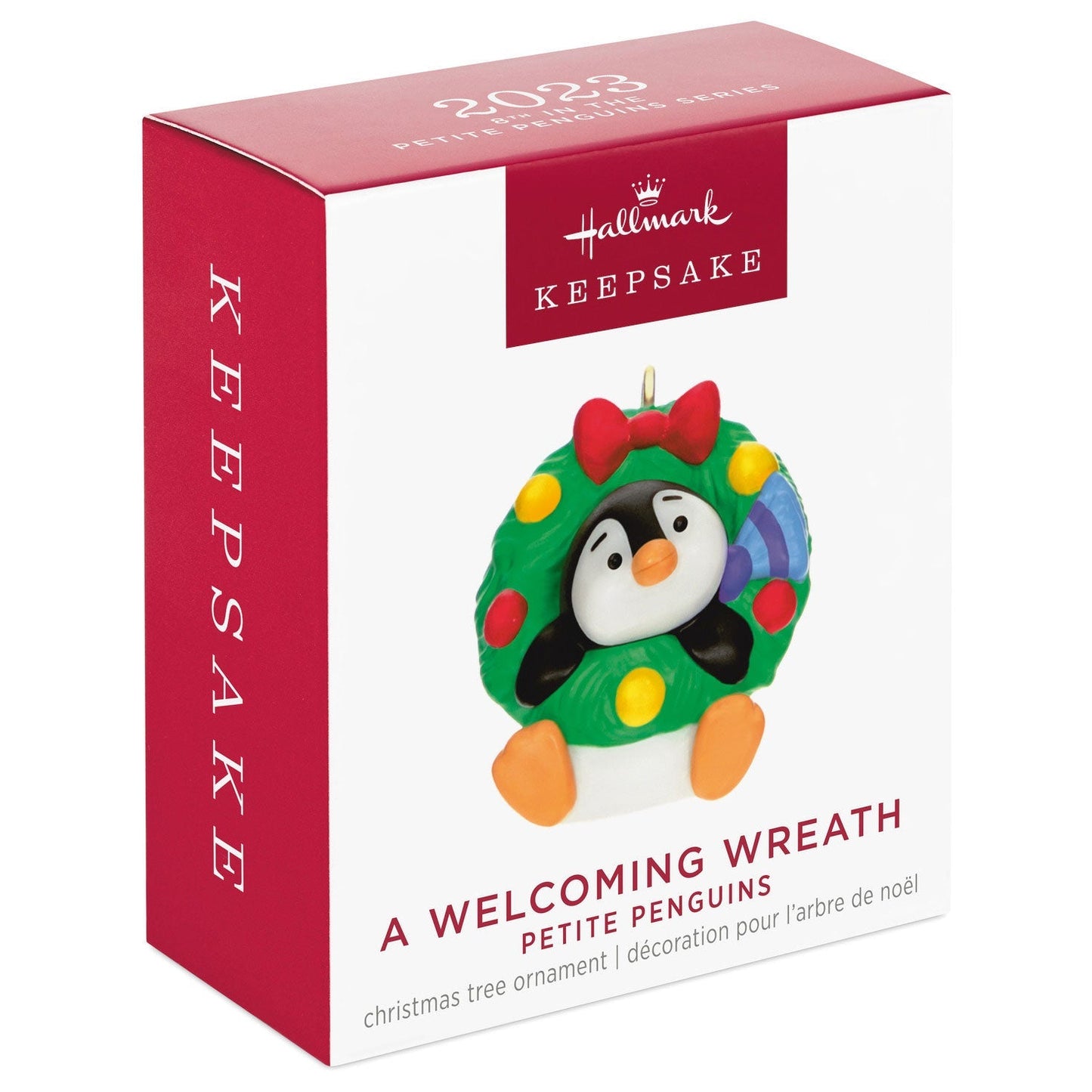 Mini Petite Penguins A Welcoming Wreath, 2023 Keepsake Ornament