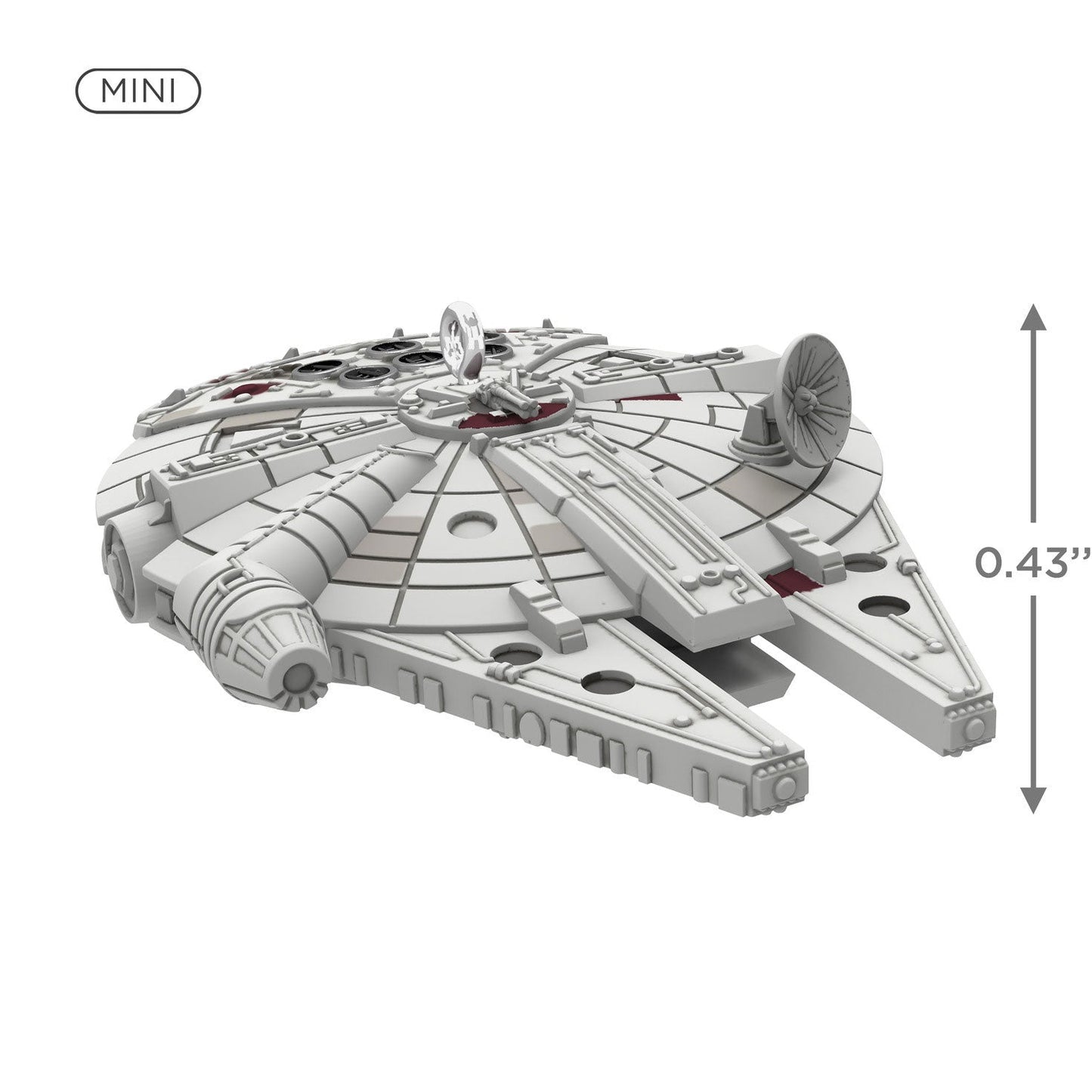 Mini Star Wars Millennium Falcon 2024 Keepsake Ornament, 0.43"