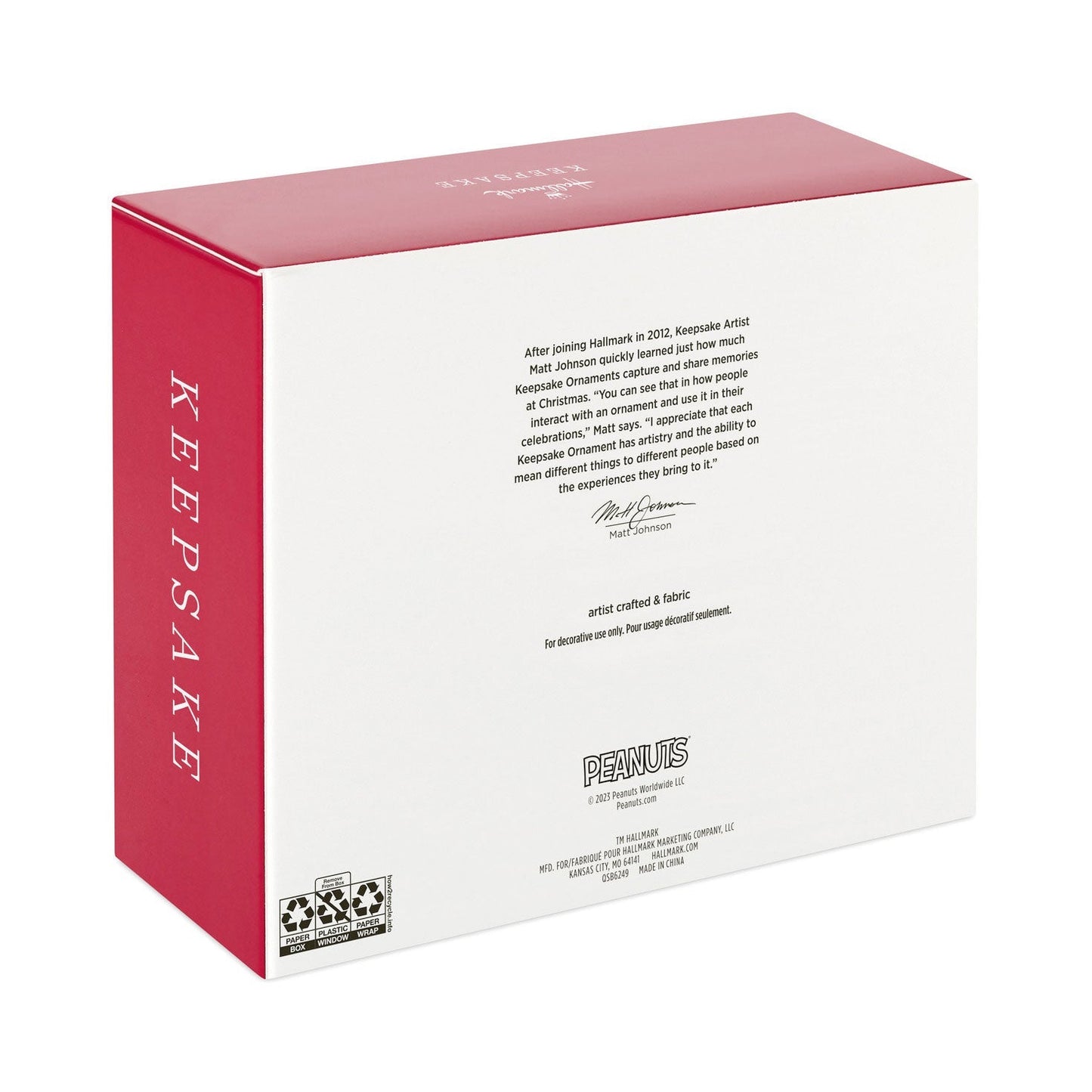 Mini The Peanuts Gang Snoopy Christmas Tree Topper and Tree Skirt, Set of 2