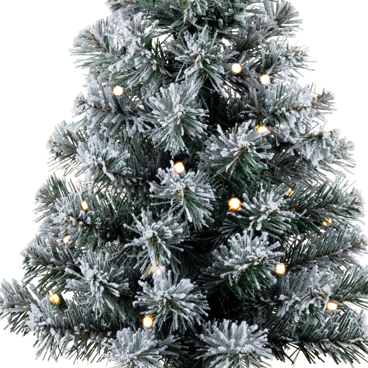 Miniature Snowy Green Pre - Lit Christmas Tree, 18.75"