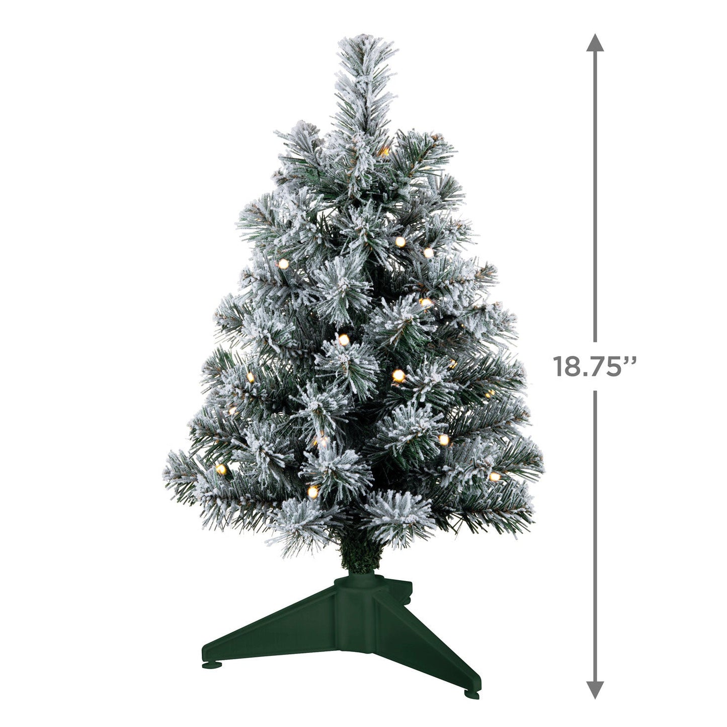 Miniature Snowy Green Pre - Lit Christmas Tree, 18.75"