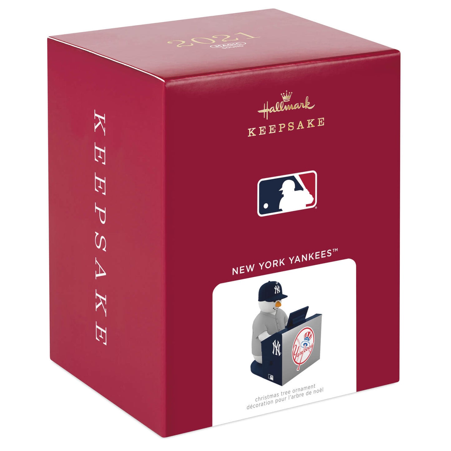 MLB New York Yankees Snowman at Organ, 2021 Keepsake Ornament